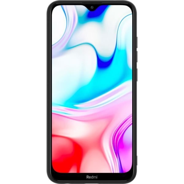 Pakkaa TPU-kuori ja karkaistu lasi Xiaomi Redmi 8 Black -sovellukselle Musta, oranssi sisustus