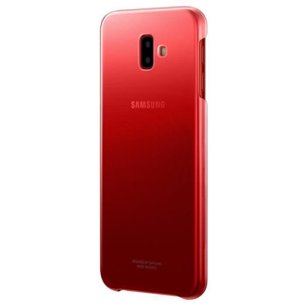 Samsung J6+ kova kotelo Punainen ja läpinäkyvä