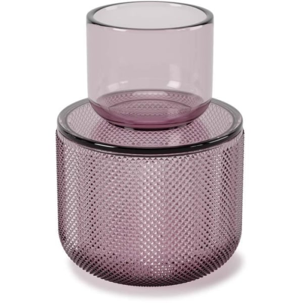 Glasburk med integrerad ljushållare Allira violet Violet