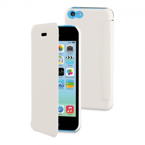 Muvit Easy Folio vitt fodral till Apple iPhone 5C