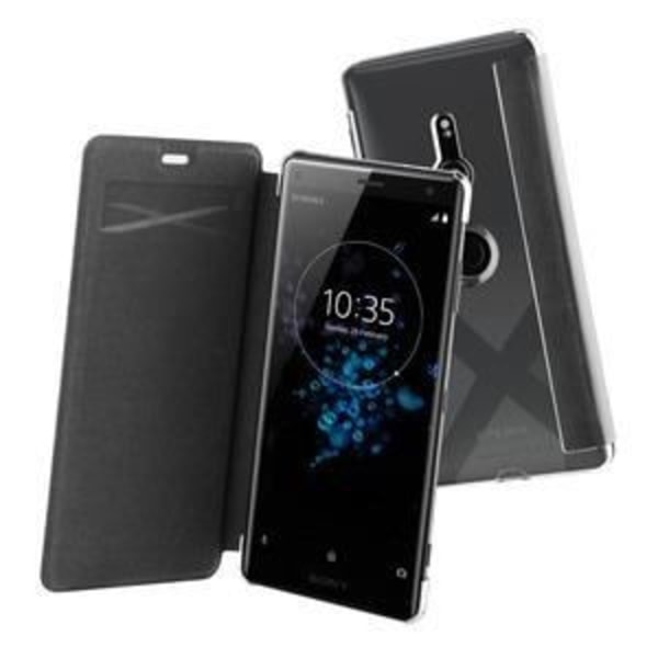 BLACK FOLIO CASE: SONY XPERIA XZ3 musta