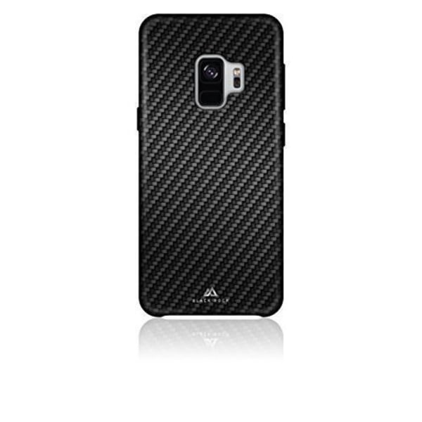 Black Rock "Flex Carbon" beskyttelsescover (til Samsung Galaxy S9, slankt design, plastik, ideel beskyttelse, beskyttelse op til 18