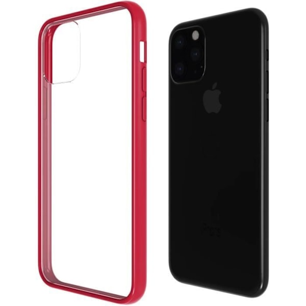 QDOS Hybrid Svart Ramfodral till iPhone 11 Pro - Röd