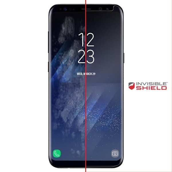 Galaxy S8 Skærmbeskyttelsesfilm Invisible Shield HD Dry Anti-shock - ZAGG Transparent