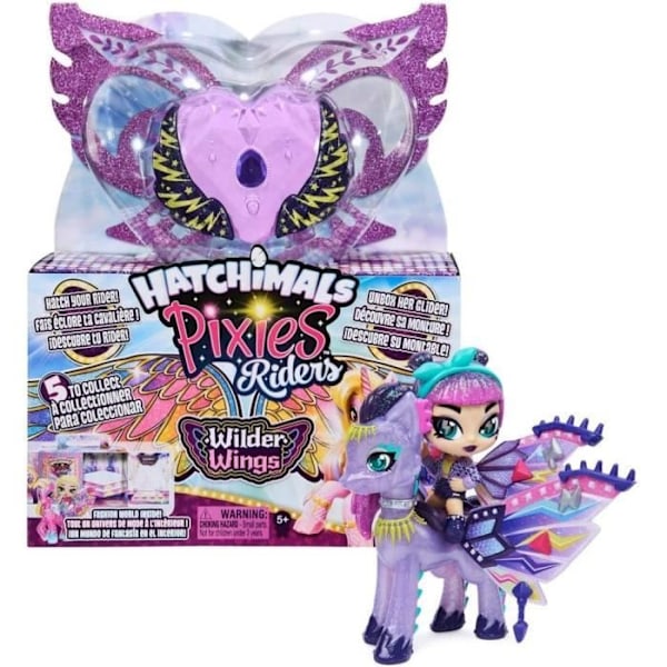 HATCHIMALS - PIXIES RIDERS Wilder Wings S9 - Samlerobjekt Hatchimals figurer feer med magiske vinger