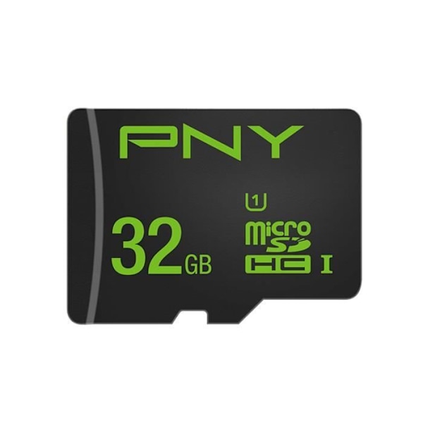 32 GB Micro SDHC-minneskort - PNY - Prestanda 50MB/s - Klass 10 UHS-I U1