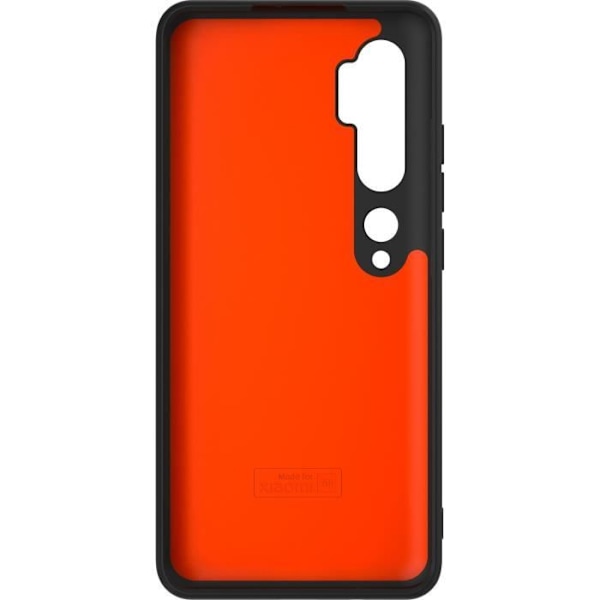 Pakkaa TPU-kuori ja karkaistu lasi Xiaomi Mi Note 10 Black -sovellukselle Musta, oranssi sisustus