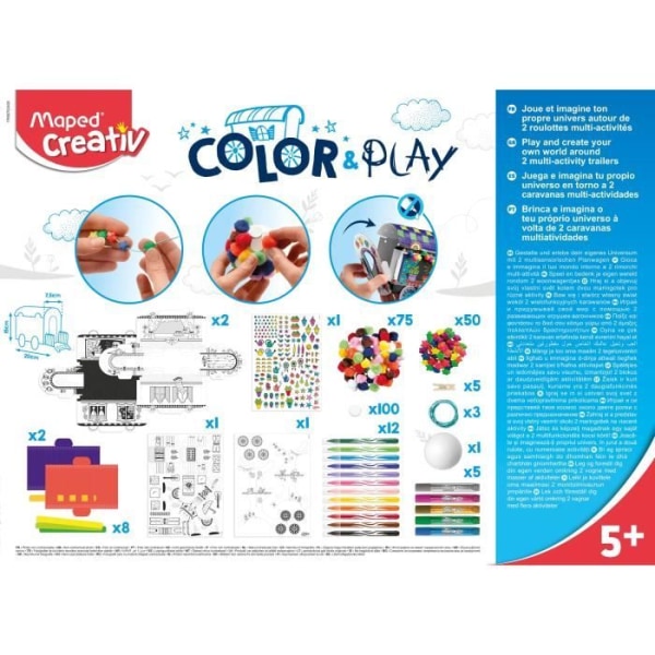 MAPED CREATIV - Color&amp;Play - 2 husvagnar att bygga och dekorera