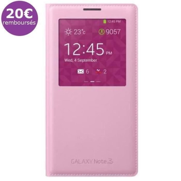 Samsung Clear Cover fodral rosa Note 3