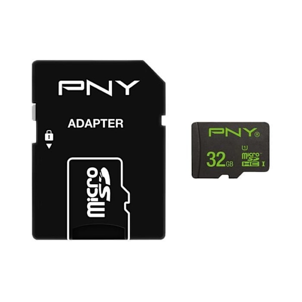 32 GB Micro SDHC hukommelseskort - PNY - Ydelse 50MB/s - Klasse 10 UHS-I U1