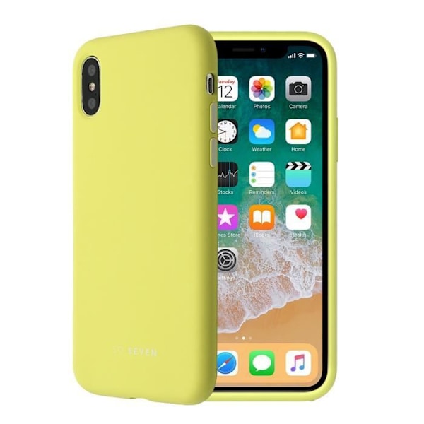 Pehmeä kuori - APPLE - iPhone X/XS - Keltainen - Suojaus - Tyylikäs muotoilu