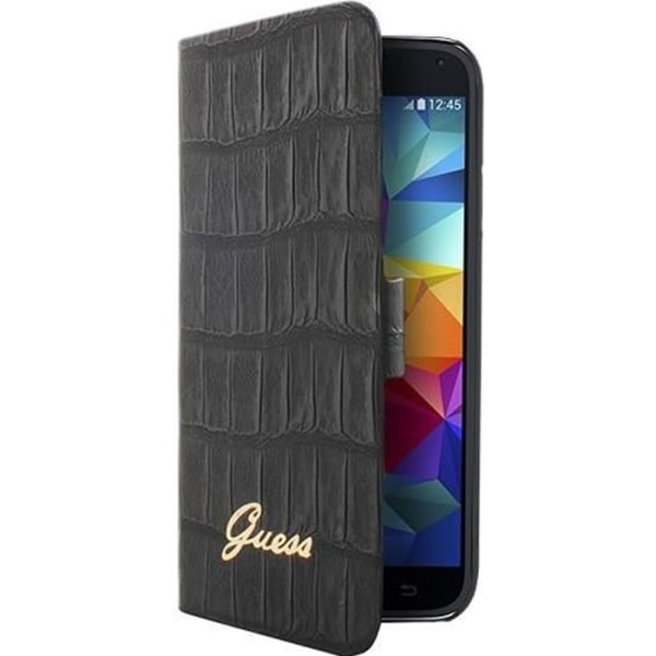 GUESS Flip Fodral till Samsung Galaxy S5 Mini G800 - Krokodileffekt - Svart