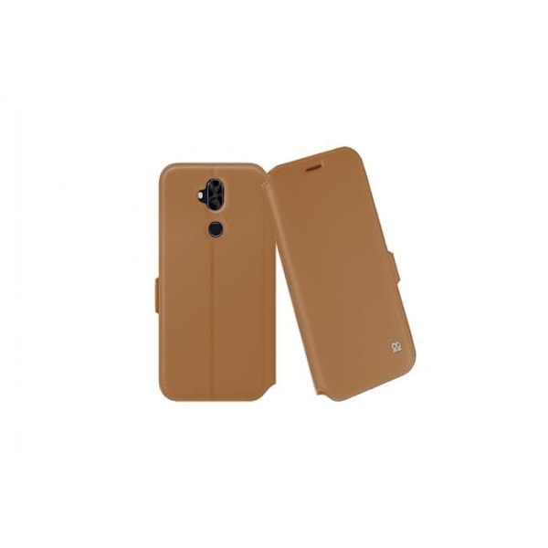 Ibroz Brown Leather Folio Cover Case för Asus ZenFone 5 Lite ZC600KL