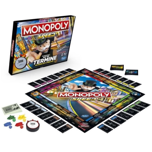 MONOPOLY - Lautapeli - Nopeus - lapsille - 8-vuotiaasta alkaen Blå