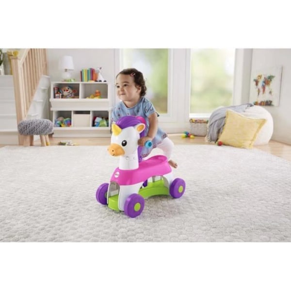 FisherPrice Ny Unicorn Ride-on musikalsk ridelegetøj 1. alder en ride-on for at forbedre barnets balance