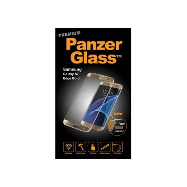 PANZERGLASS Premium karkaistu lasisuoja Galaxy S7 Edgelle - kultaa