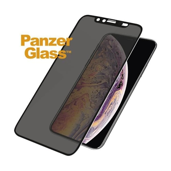 PanzerGlass P2654, Anti-glare beskyttelsesfilm, Apple, iPhone X-XS, Ridsefast, Stødsikker, Sort