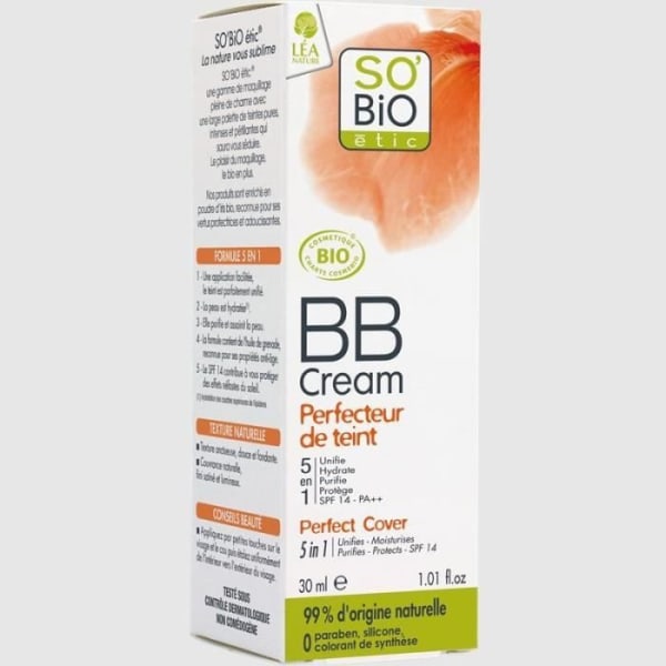 SO'BiO ETIC BB cream 5in1 hy perfektor - Nude beige - 30 ml