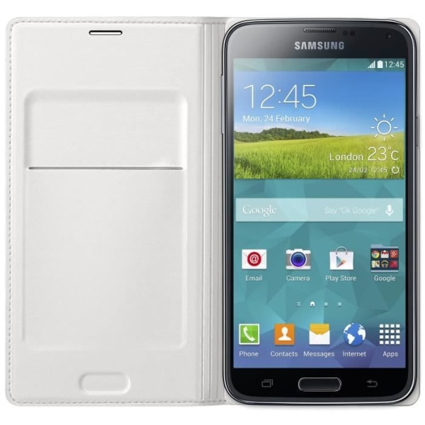 Samsung EF-WG900, Plånboksfodral, Samsung, GALAXY S5, 12,9 cm (5,1"), Vit