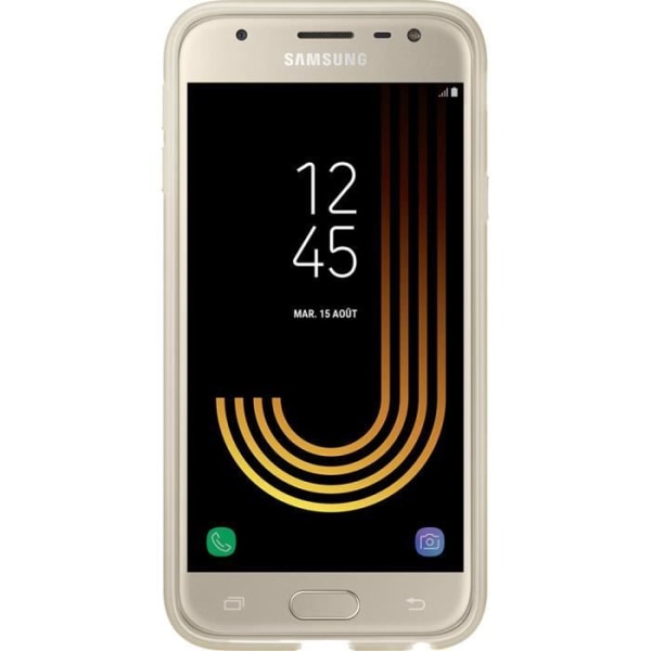 Pehmeä kotelo - Samsung - Galaxy J3 2017 - Kulta - Puolijäykkä - Suoja iskuilta ja naarmuilta Kultainen