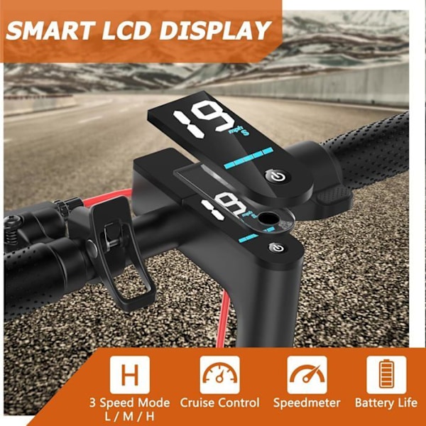 Elektrisk kickbike för vuxna Ladped Däck LP60 8,5''-350W-Räckvidd 22-30km-fällbar SVART