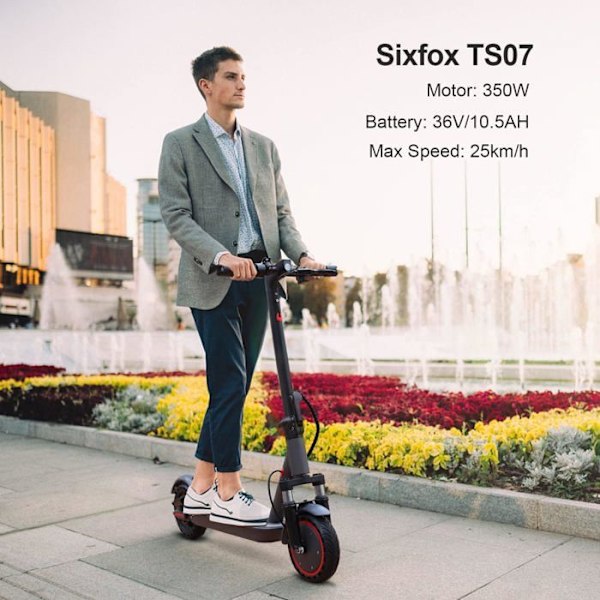 Sixfox TS07 elektrisk scooter Svart