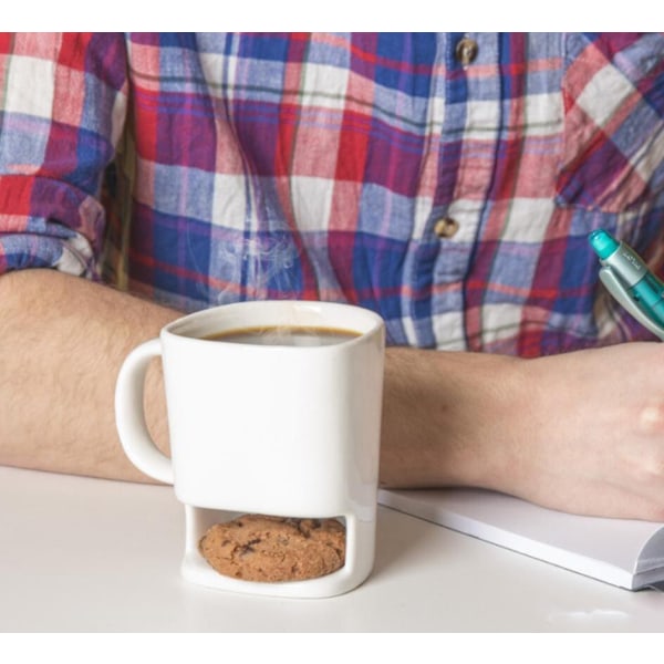 Kaffemugg med inbyggd kakhållare, 4-pack