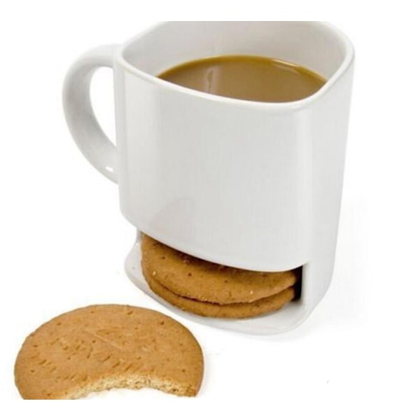 Kaffemugg med inbyggd kakhållare, 4-pack