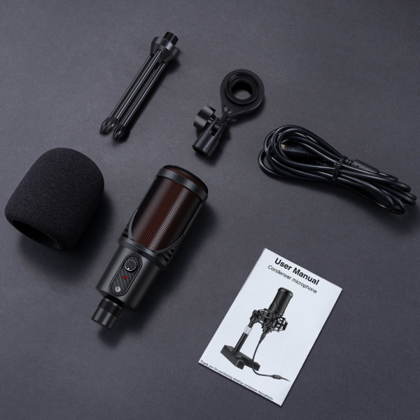 USB kondensatormikrofon Mic Kit Stativstativ Recording Studio