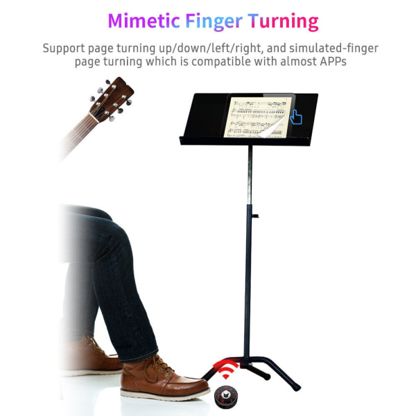 Bluetooth Page Turner Pedal Wireless Foot Switch for Music Sheet