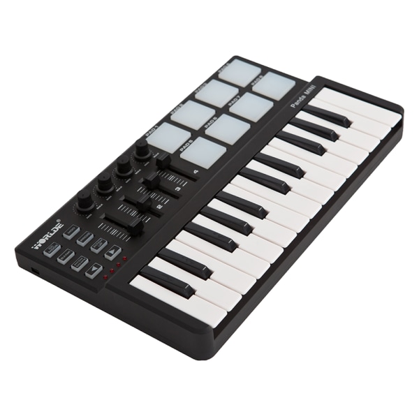 WORLDE 25 tangenter USB MIDI Keyboard Controller Drum Pad Music Maker
