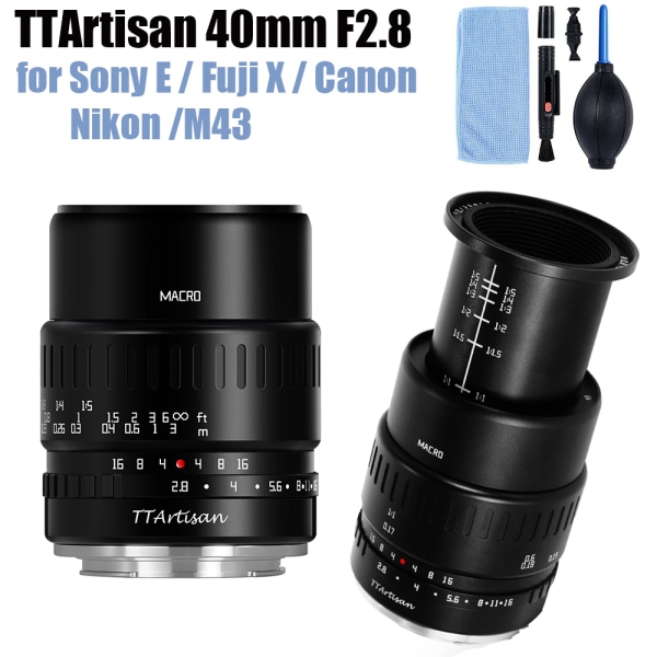 TTartisan 40mm F2.8 APS-C-objektiv för Canon Sony Fuji M43 Nikon