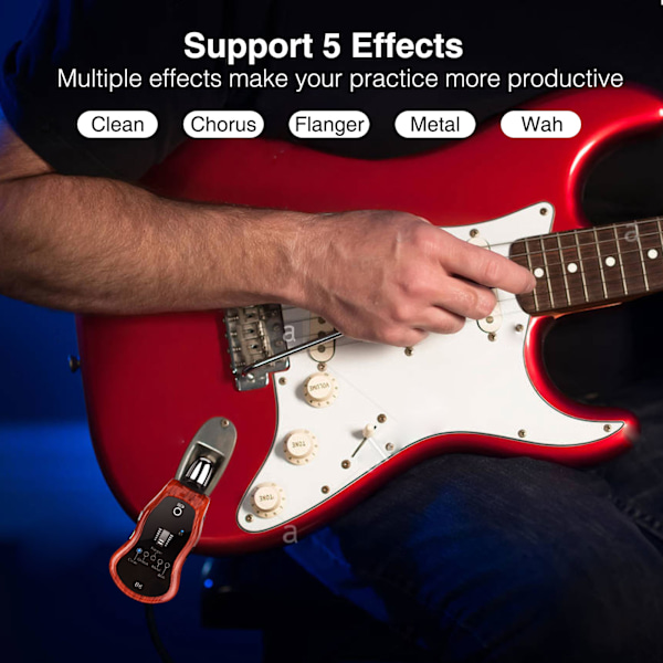 Portable Guitar Effector 5 Effect Pedal Synthesizer bluetooth