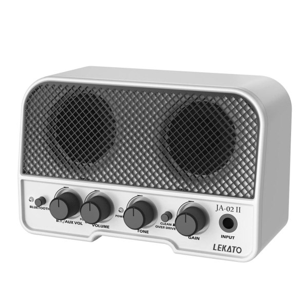 LEKATO bluetooth 5.0 Gitarrförstärkare 5W elgitarrförstärkare White