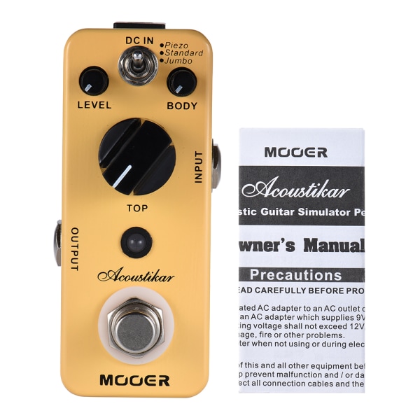 Mooer Acoustikar Akustisk gitarr Simulator Effektpedal