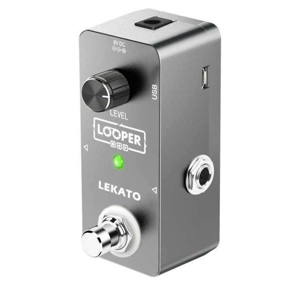 LEKATO Guitar Looper Effektpedal Obegränsad Overdubs 5 min Loop