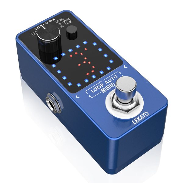 LEKATO Looper gitarreffektpedal 18 Min 3 Slot Loop Record blue