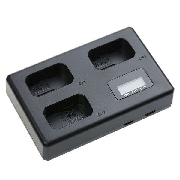 LCD-skärm batteriladdare för Canon LP-E6 Sony NP-FW50 NP-FZ100