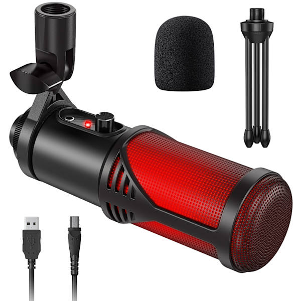 USB kondensatormikrofon Mic Kit Stativstativ Recording Studio