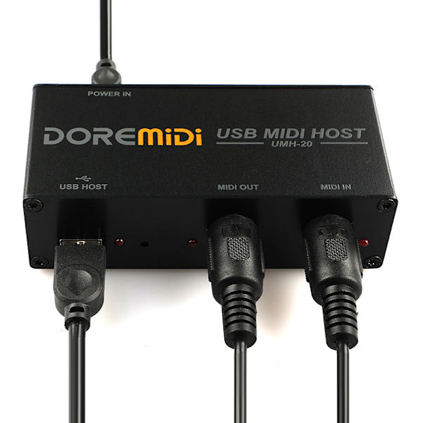 DOREMiDi USB MIDI HOST FTP Converter Adapter 16 kanaler + kabel