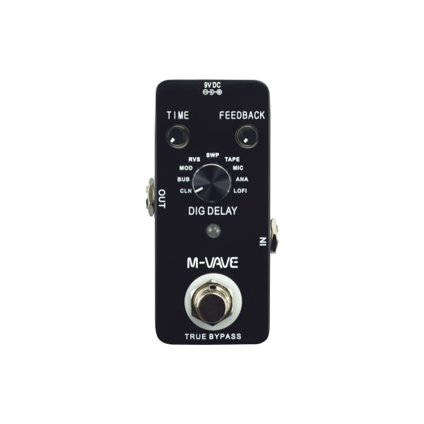 M-VAVE Digital Delay gitarreffektpedal 9 typer True Bypass