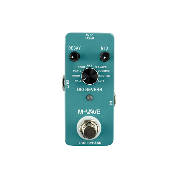 M-VAVE DIG REVERB Gitarreffektpedal True Bypass 9 Reverb Typ