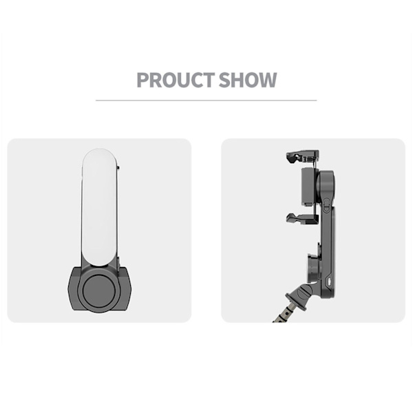 Stativ Selfie Stick med avtagbar Fill Light Gimbal Stabilizer