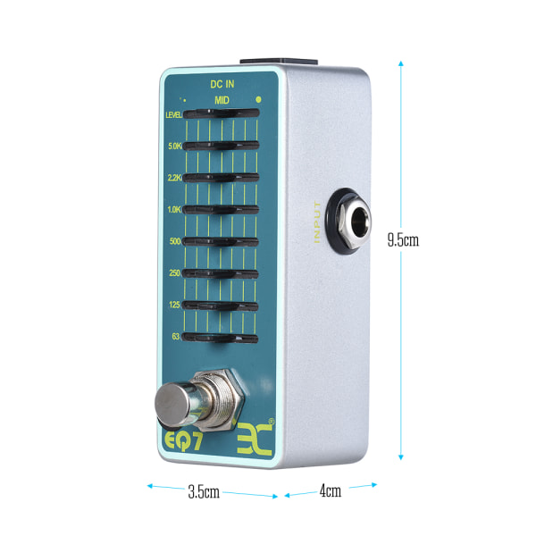 ENO EX EQ7 Equalizer Gitarr Single Effect Pedal 7-Band EQ Bypass