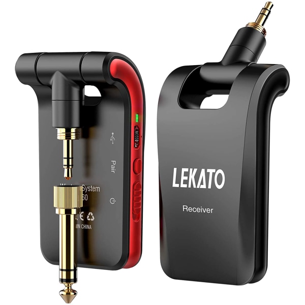 LEKATO 2.4Ghz 280° Wireless Stereo Guitar Transmitter Receiver