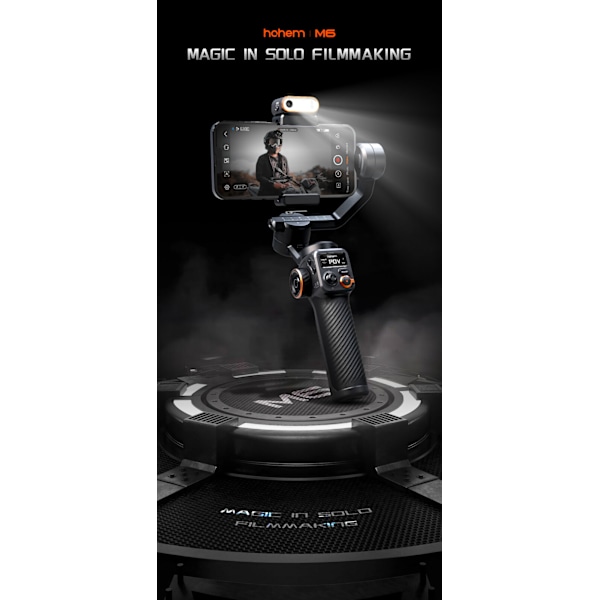 Hohem ISteady M6 Kit Gimbal Stabilizer AI Magnetic Fill Light För Mobiltelefon