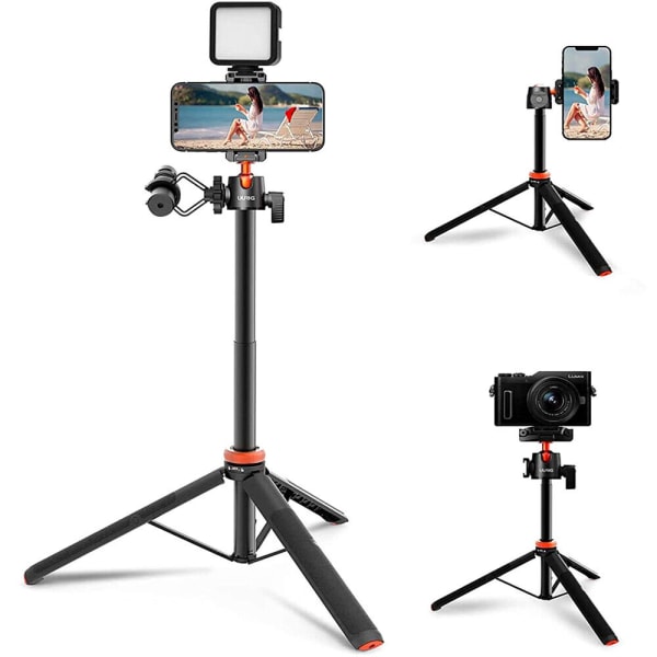 UURig Selfie Stick Handhållet stativ med 2in1 telefonklämma för GoPro