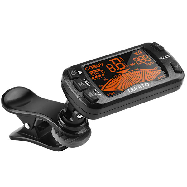 Lekato 3in1 TM-25 Clip On Guitar Tuner Metronom Tone Generator