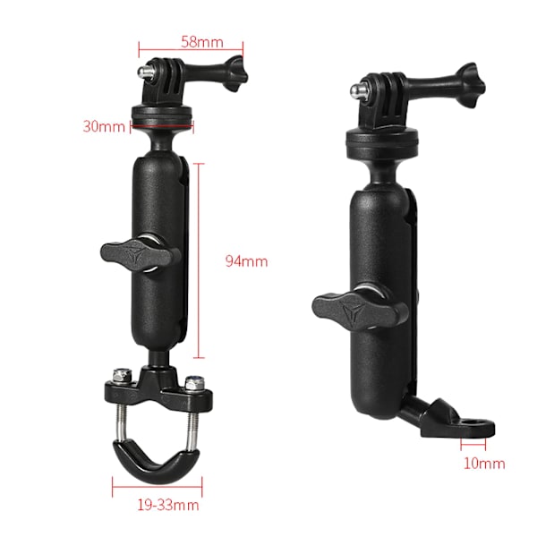 Motorcykelfäste Styre Spegelfäste Hållarklämma För Gopro