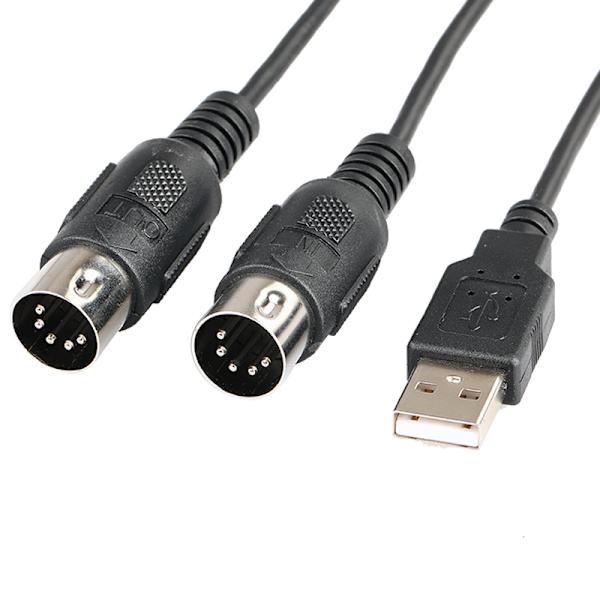 USB till MIDI In/Out 5 Pin Interface Converter Kabel för PC Laptop